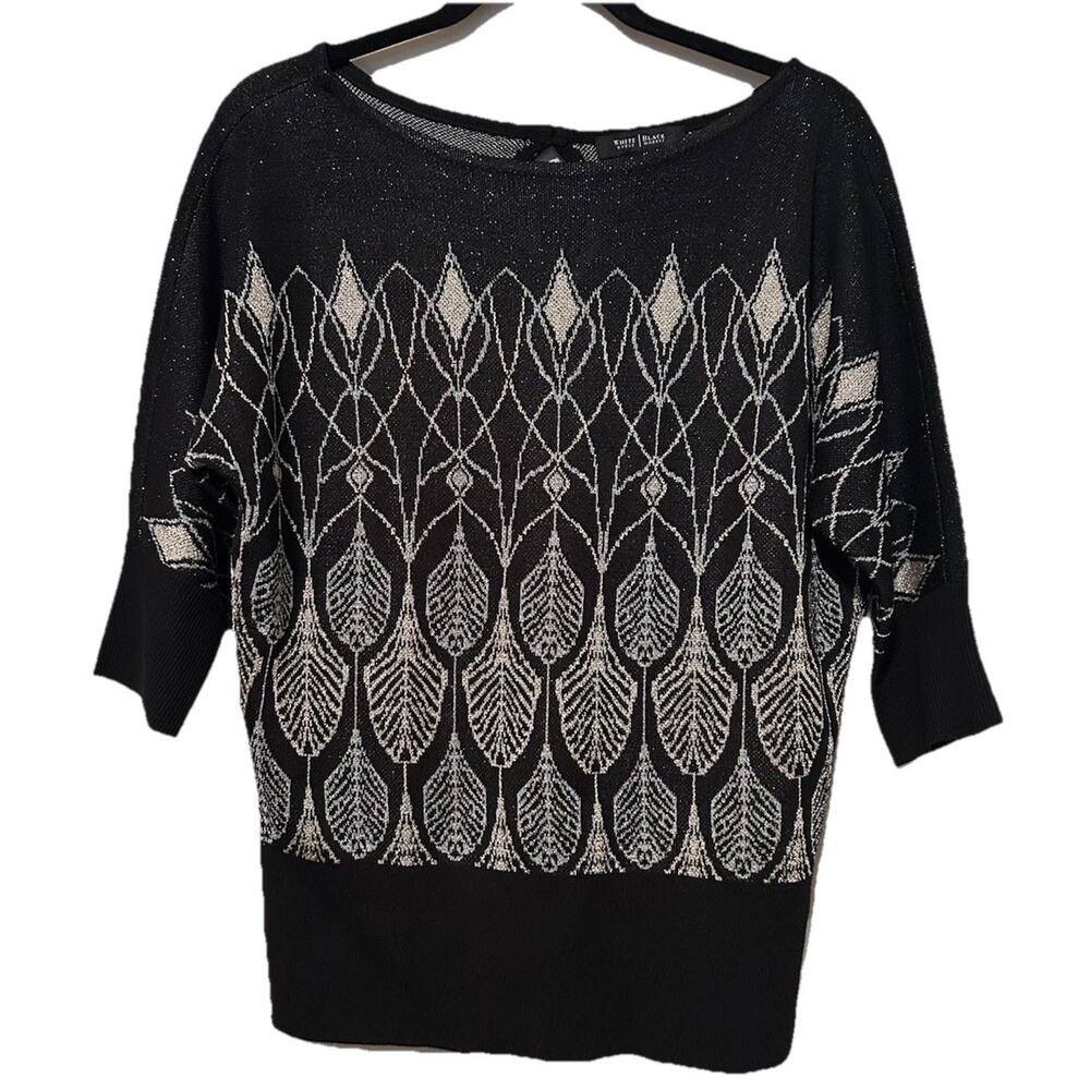 WHITE HOUSE BLACK MARKET Women Shimmer Rayon Poly Sweater Multicolor S
